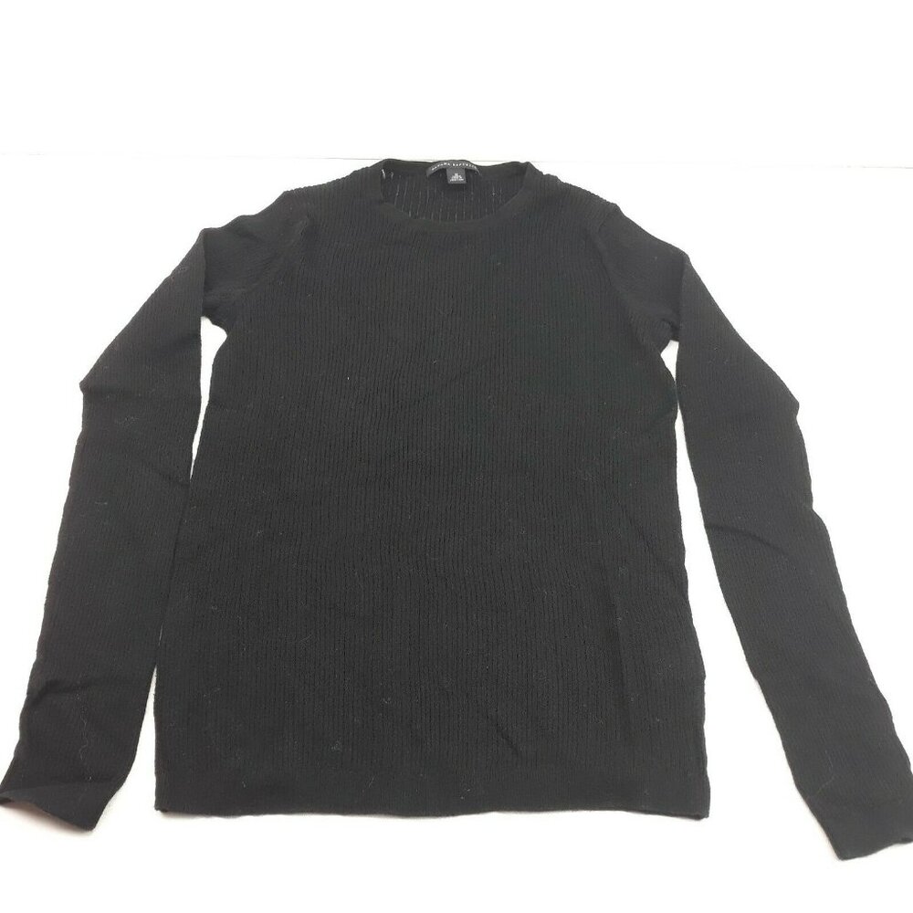 Banana Republic Womens Black Long Sleeve Crew Neck Thin Top Layer Blouse Medium